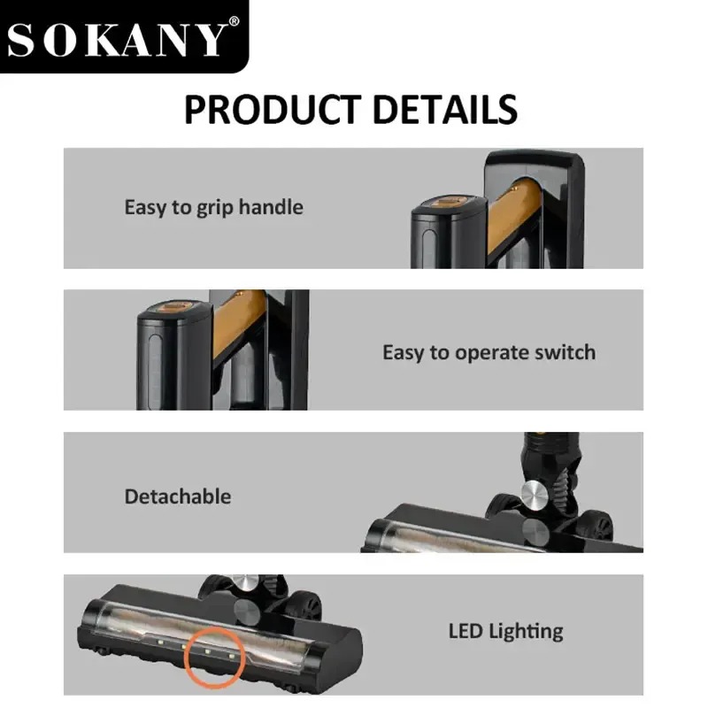 Sokany Cordless Vacuum Cleaner Sk-13026 - Image 6